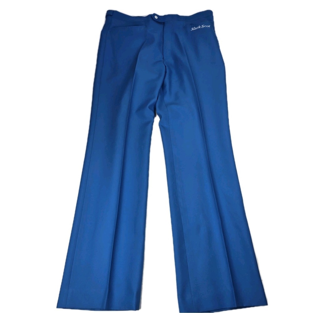 Vtg 70s Golf Pants Mens Sansabelt by Jaymar Ruby Blue Leisure Disco 38/33